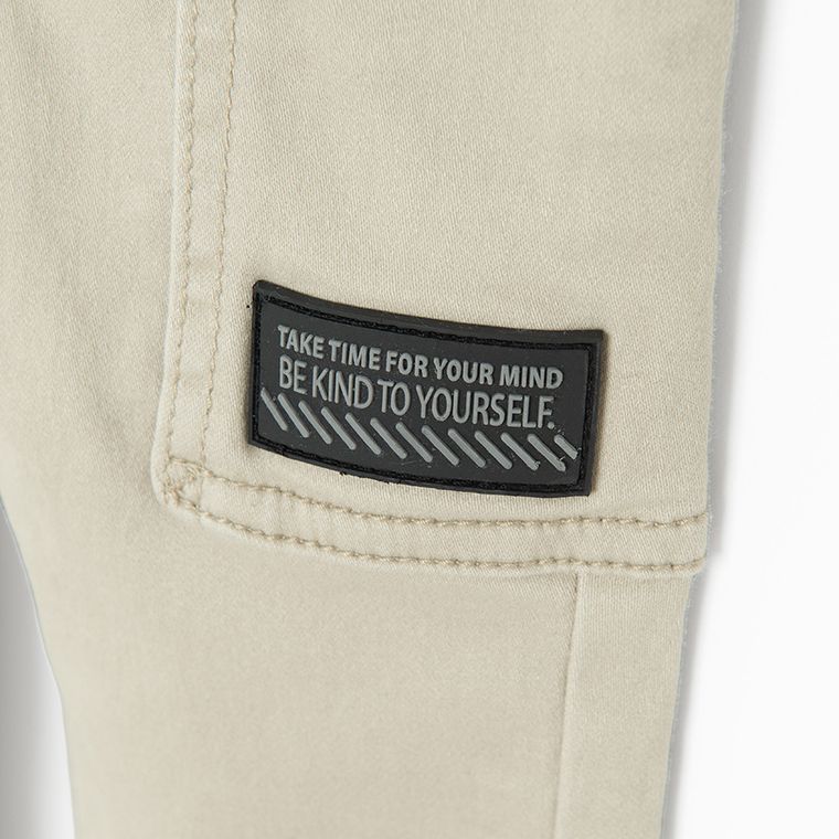 Cool Club, Spodnie materiałowe chłopięce, jogger, beżowe