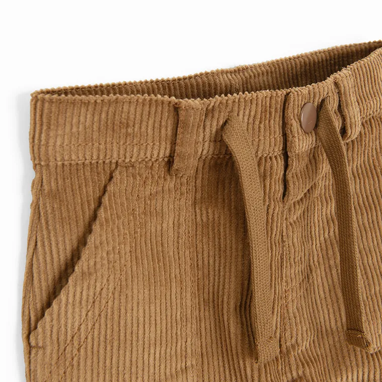 Cool Club, Spodnie materiałowe chłopięce, sztruksowe, brązowe