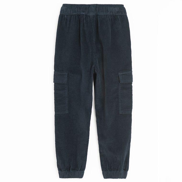 Cool Club, Spodnie materiałowe chłopięce, sztruksowe, szare