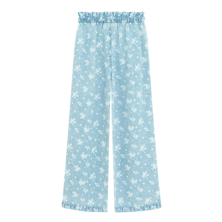 Cool Club, Spodnie materiałowe dziewczęce, wide fit, niebieskie