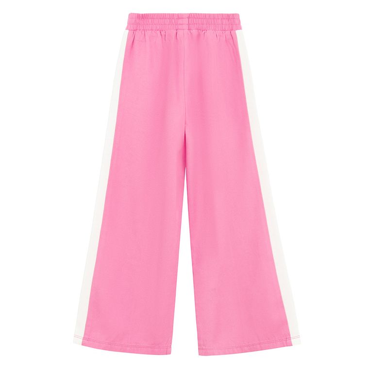 Cool Club, Spodnie materiałowe dziewczęce, wide leg, różowe