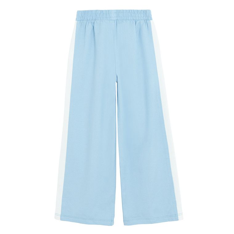 Cool Club, Spodnie materiałowe dziewczęce z lnem, wide, niebieskie
