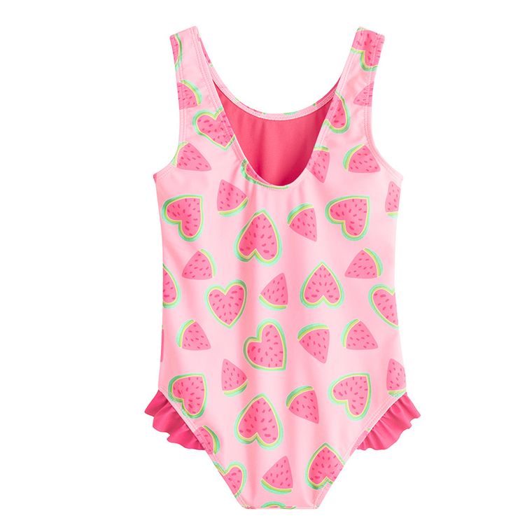 Cool Club, Strój kąpielowy dziewczęcy jednoczęściowy, UV 50, różowy