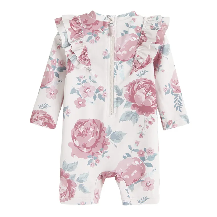 Cool Club, Strój kąpielowy dziewczęcy jednoczęściowy, UV 50, różowy