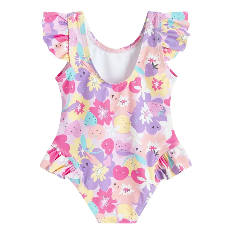 Cool Club, Strój kąpielowy dziewczęcy jednoczęściowy, UV 50, różowy