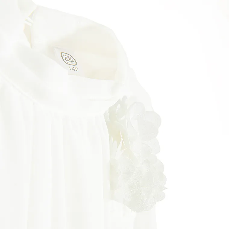 Cool Club, Sukienka dziewczęca bez rękawów, biała