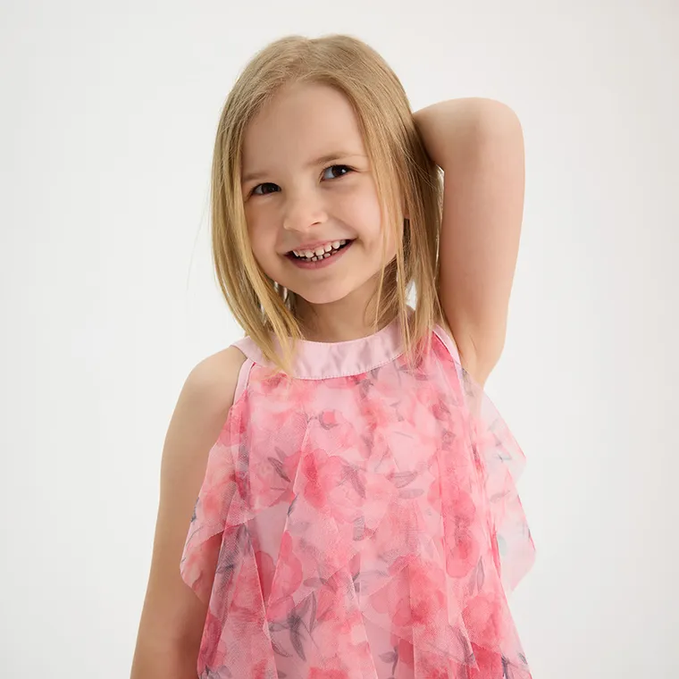 Cool Club, Sukienka dziewczęca bez rękawów, różowa