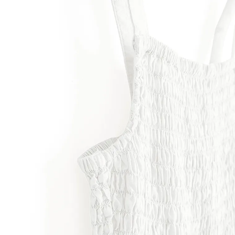 Cool Club, Sukienka dziewczęca na ramiączka, biała