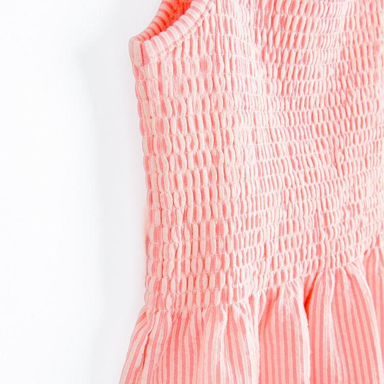 Cool Club, Sukienka dziewczęca na ramiączka, prążkowana, różowa