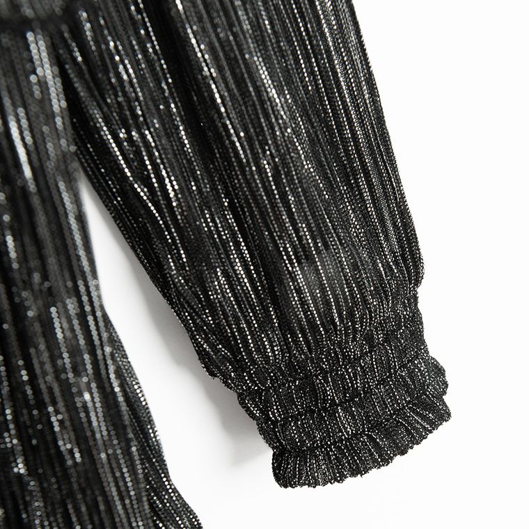 Cool Club, Sukienka dziewczęca z długim rękawem, czarna