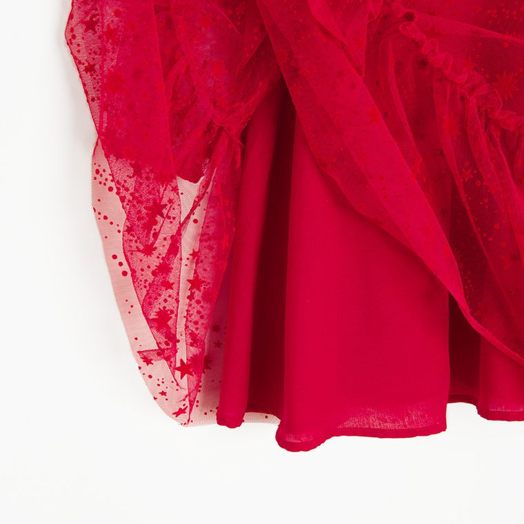 Cool Club, Sukienka dziewczęca z długim rękawem, czerwona