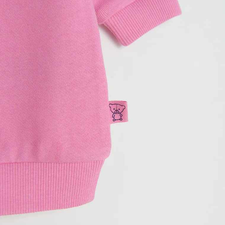 Cool Club, Sukienka dziewczęca z długim rękawem, różowa