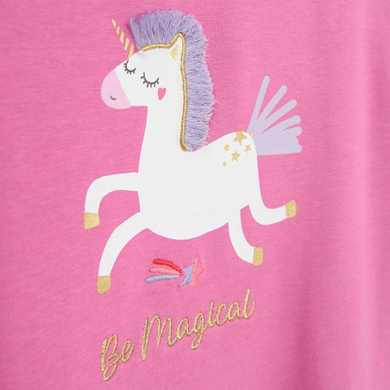 Cool Club, Sukienka dziewczęca z długim rękawem, różowa