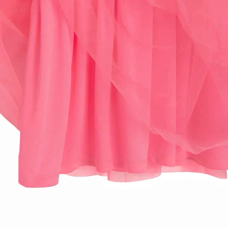 Cool Club, Sukienka dziewczęca z długim rękawem, różowa