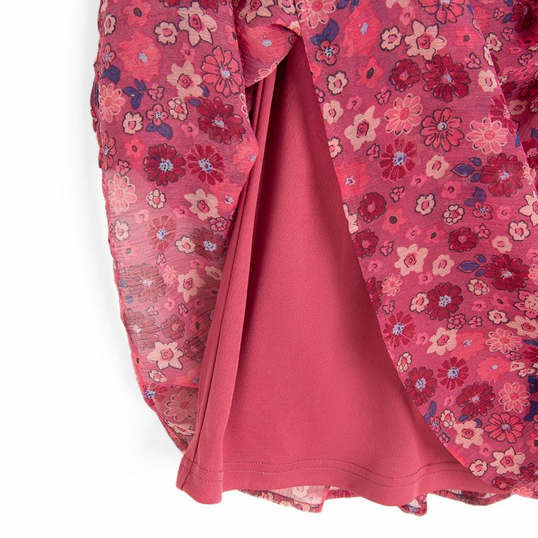 Cool Club, Sukienka dziewczęca z długim rękawem, różowa