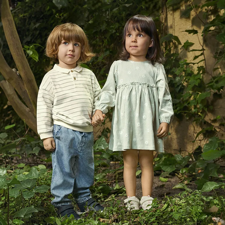 Cool Club, Sukienka dziewczęca z długim rękawem, zielona