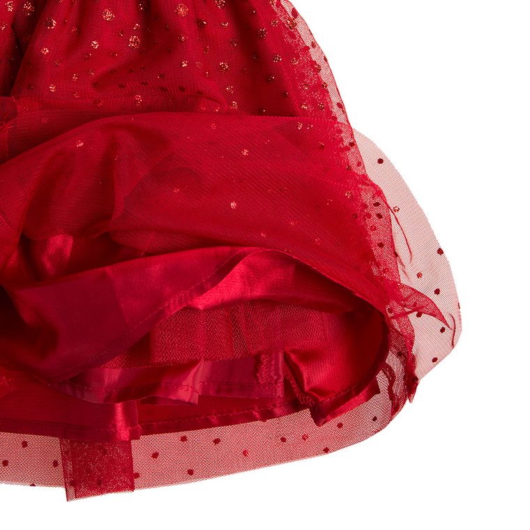 Cool Club, Sukienka dziewczęca z kokardką, czerwona