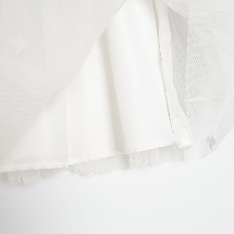 Cool Club, Sukienka dziewczęca z krótkim rękawem, biała