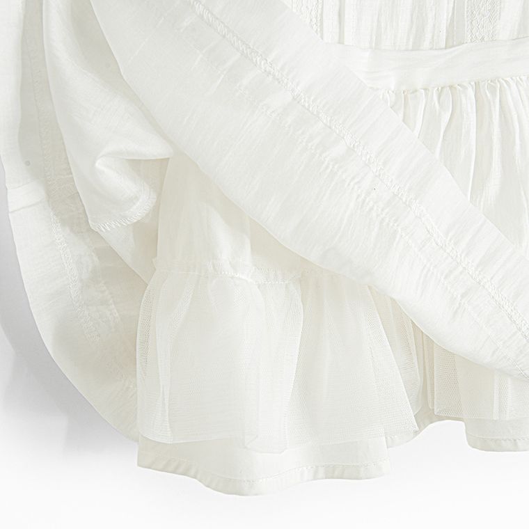 Cool Club, Sukienka dziewczęca z krótkim rękawem, biała