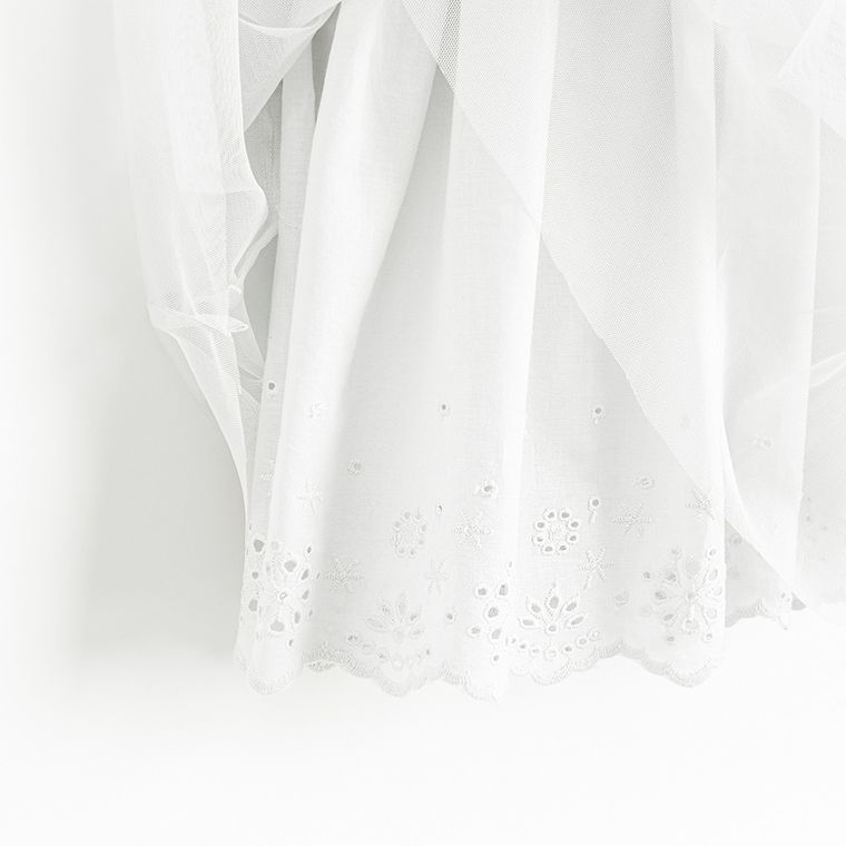 Cool Club, Sukienka dziewczęca z krótkim rękawem, biała