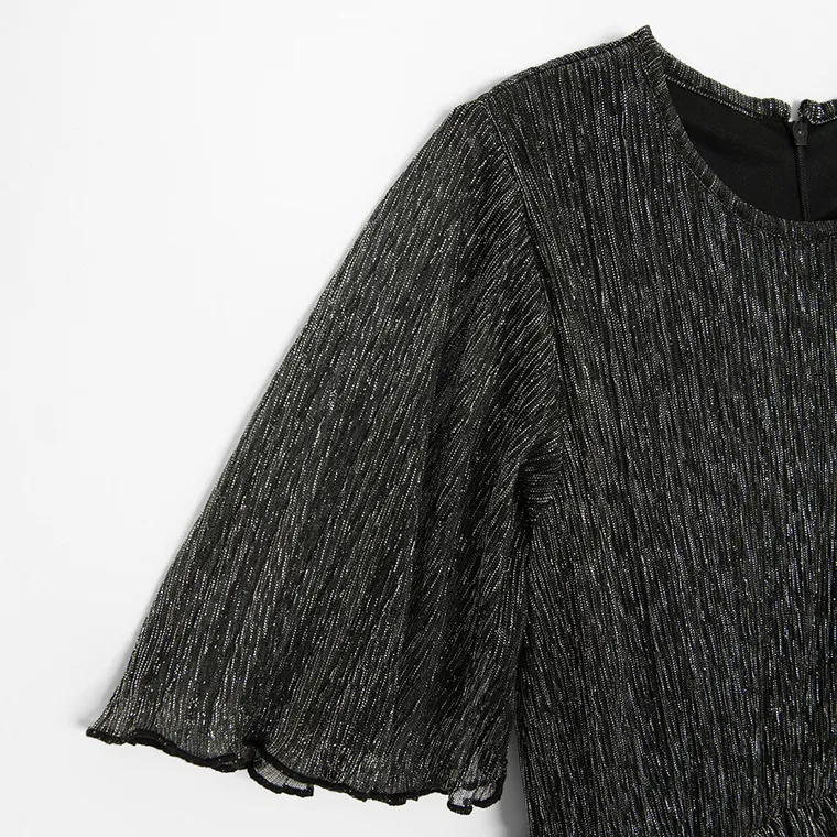 Cool Club, Sukienka dziewczęca z krótkim rękawem, czarna