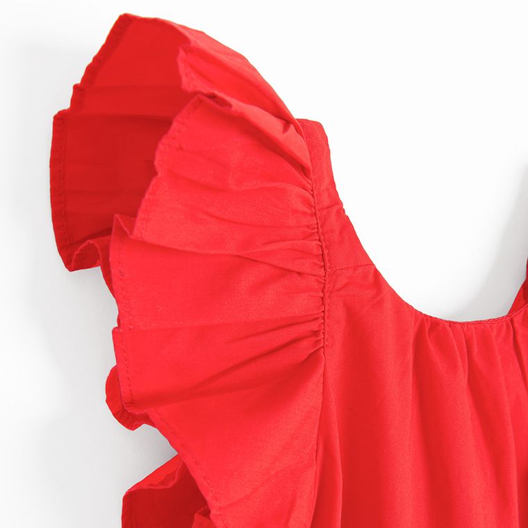 Cool Club, Sukienka dziewczęca z krótkim rękawem, czerwona