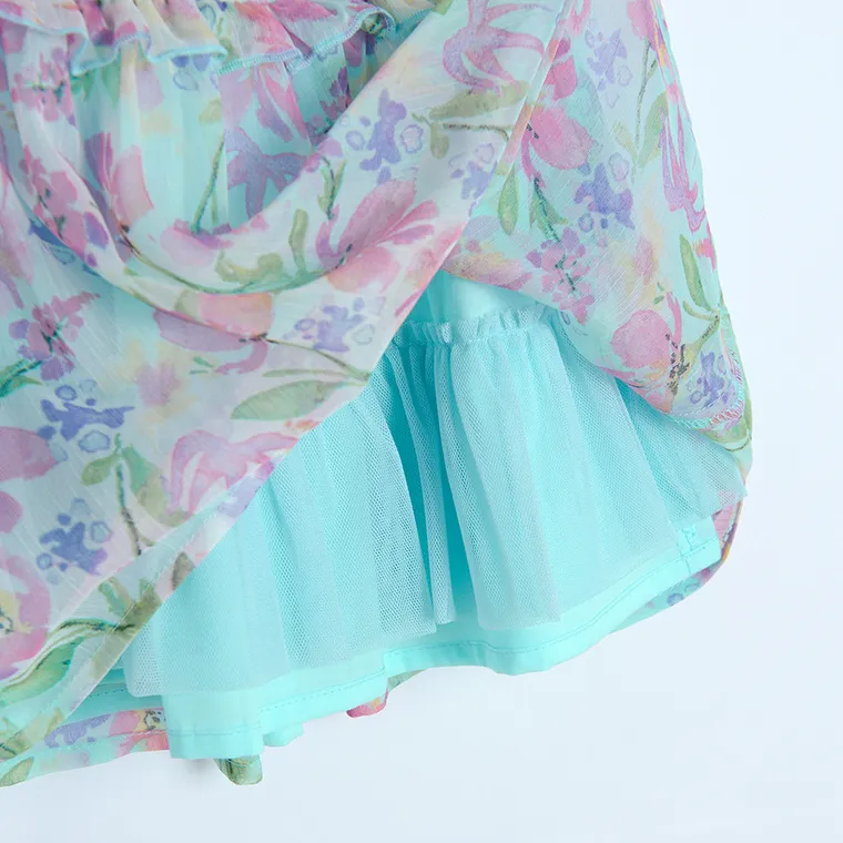 Cool Club, Sukienka dziewczęca z krótkim rękawem, miętowa