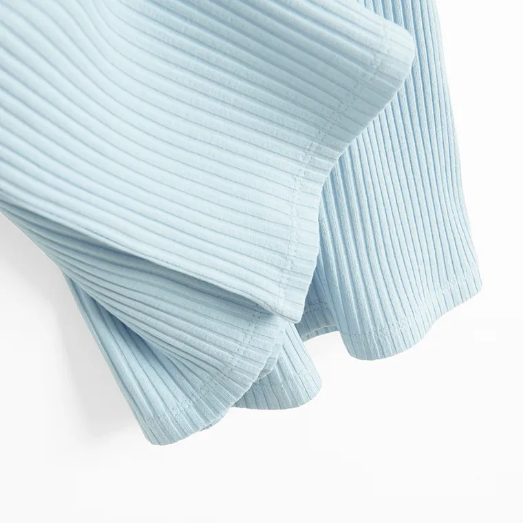 Cool Club, Sukienka dziewczęca z krótkim rękawem, prążkowana, niebieska