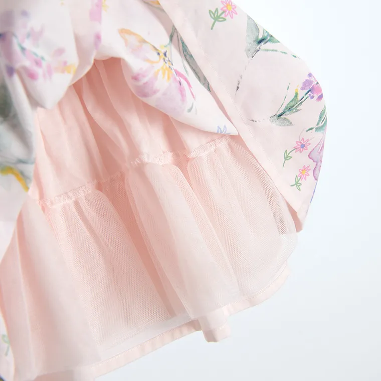 Cool Club, Sukienka dziewczęca z krótkim rękawem, różowa