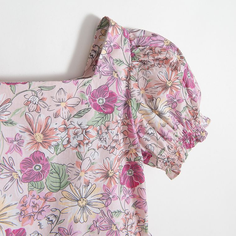 Cool Club, Sukienka dziewczęca z krótkim rękawem, różowa