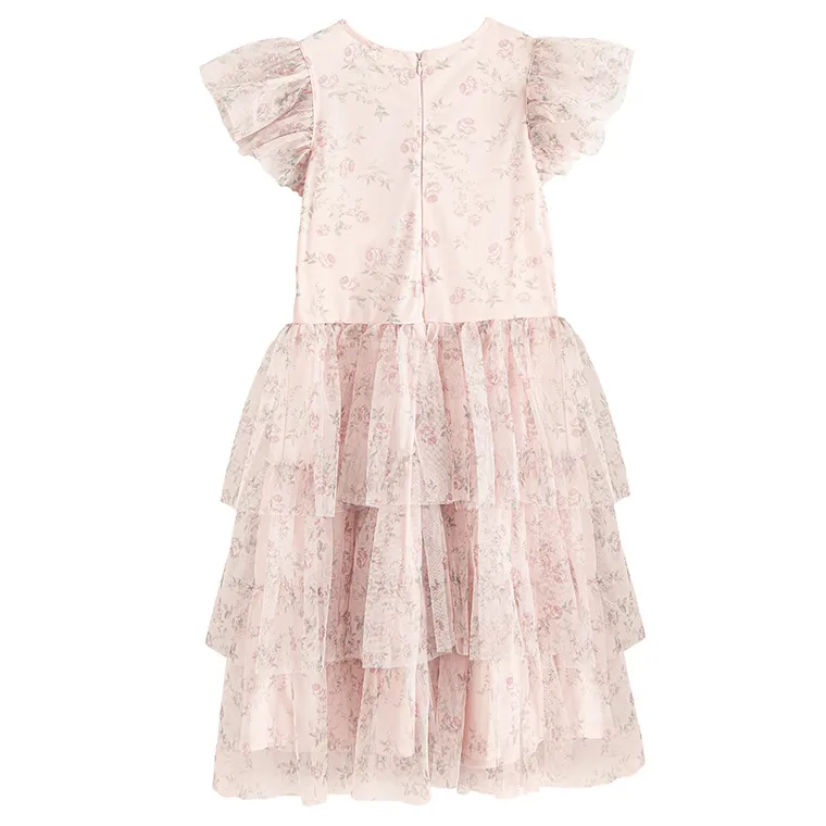 Cool Club, Sukienka dziewczęca z krótkim rękawem, różowa