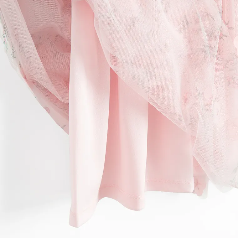 Cool Club, Sukienka dziewczęca z krótkim rękawem, różowa