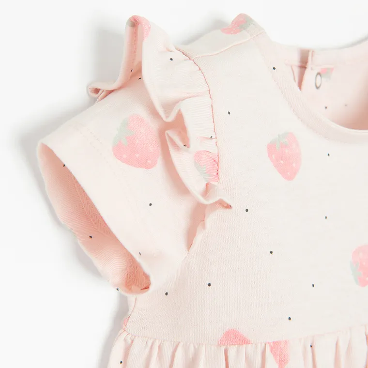 Cool Club, Sukienka dziewczęca z krótkim rękawem, różowa