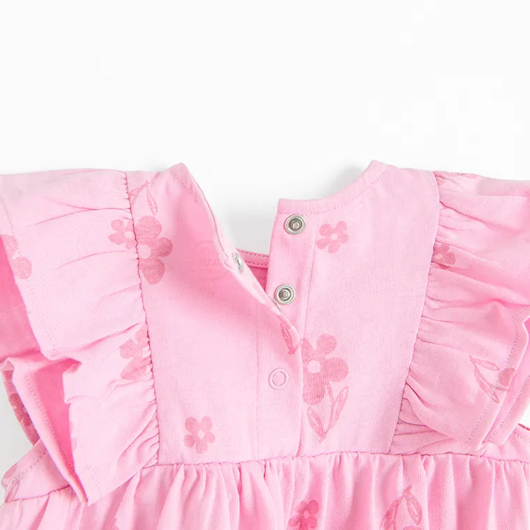 Cool Club, Sukienka dziewczęca z krótkim rękawem, różowa