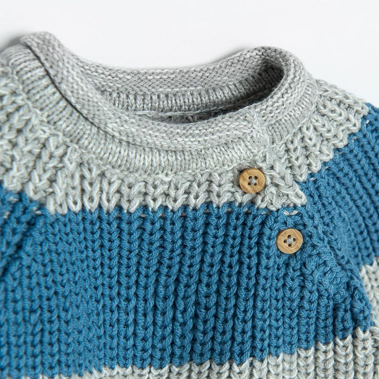 Cool Club, Sweter chłopięcy, szaro-niebieski
