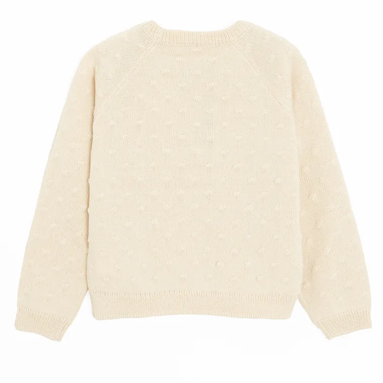 Cool Club, Sweter dziewczęcy, beżowy