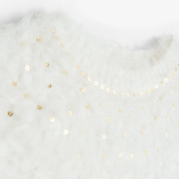 Cool Club, Sweter dziewczęcy, biały