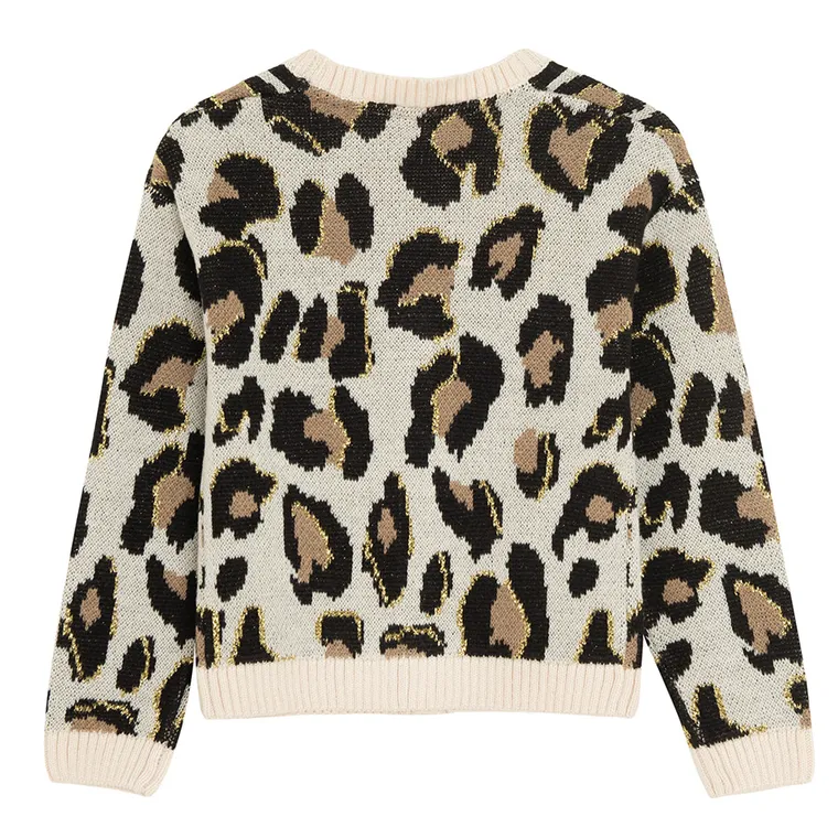 Cool Club, Sweter dziewczęcy, rozpinany, beżowy