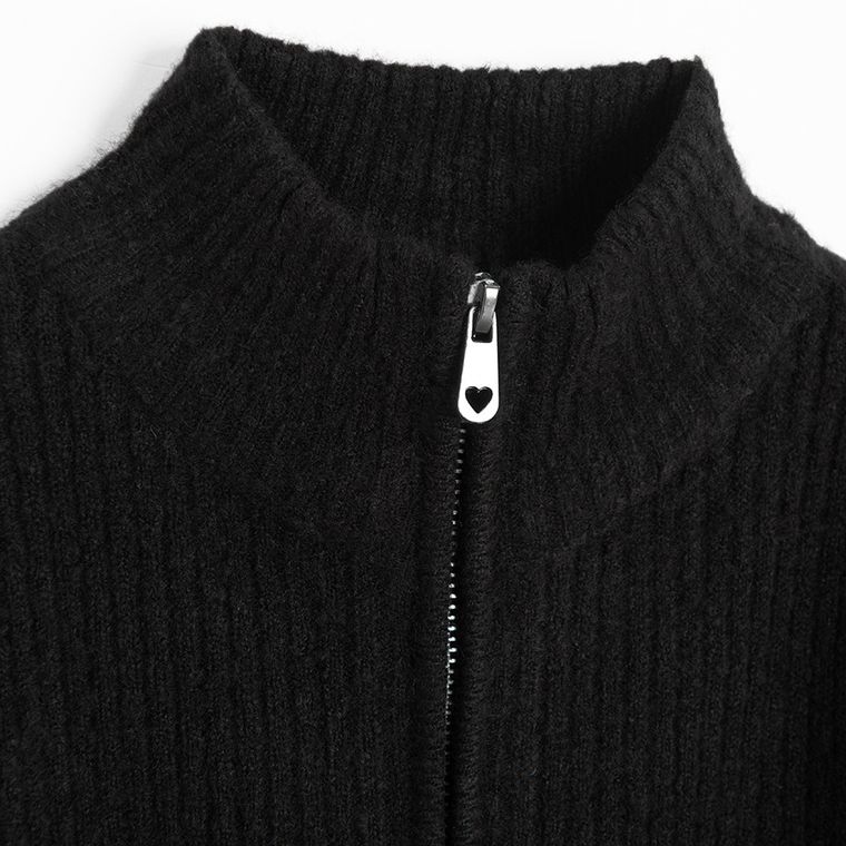 Cool Club, Sweter dziewczęcy, rozpinany, czarny