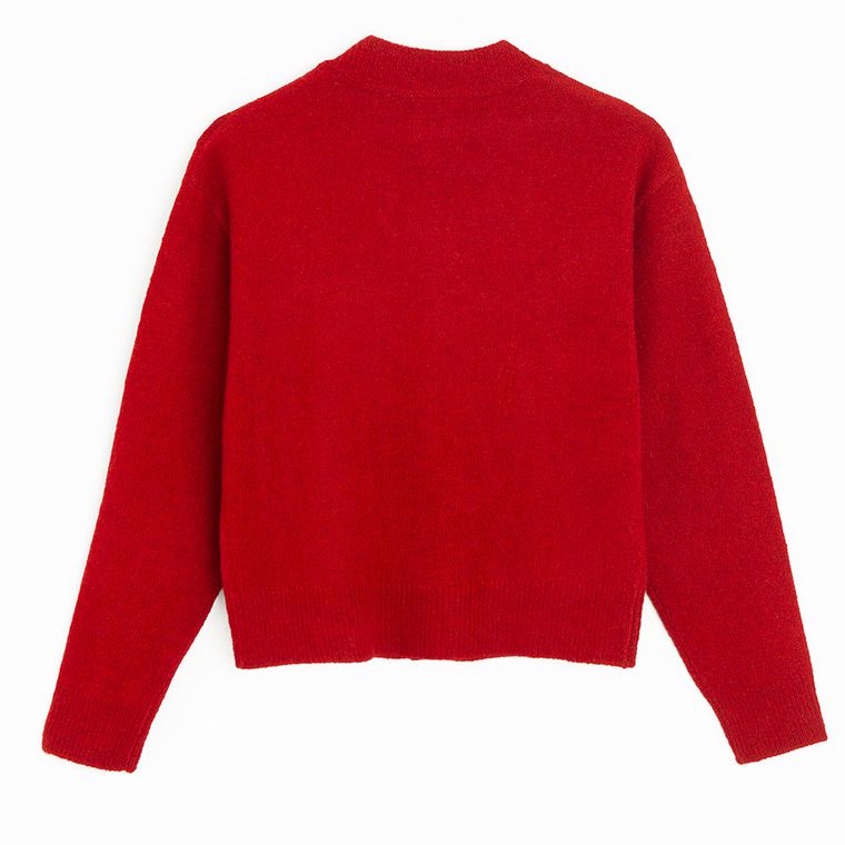 Cool Club, Sweter dziewczęcy, rozpinany, czerwony