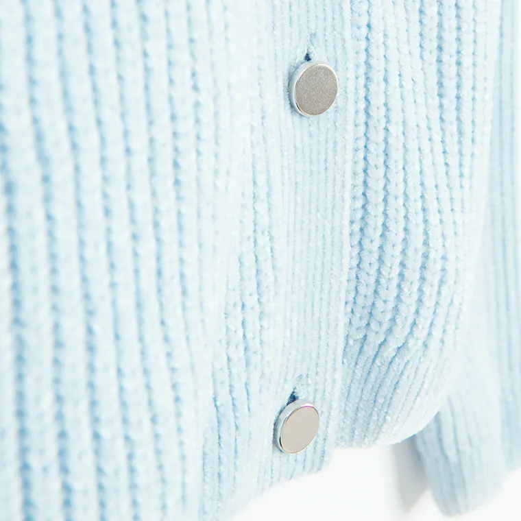 Cool Club, Sweter dziewczęcy, rozpinany, niebieski