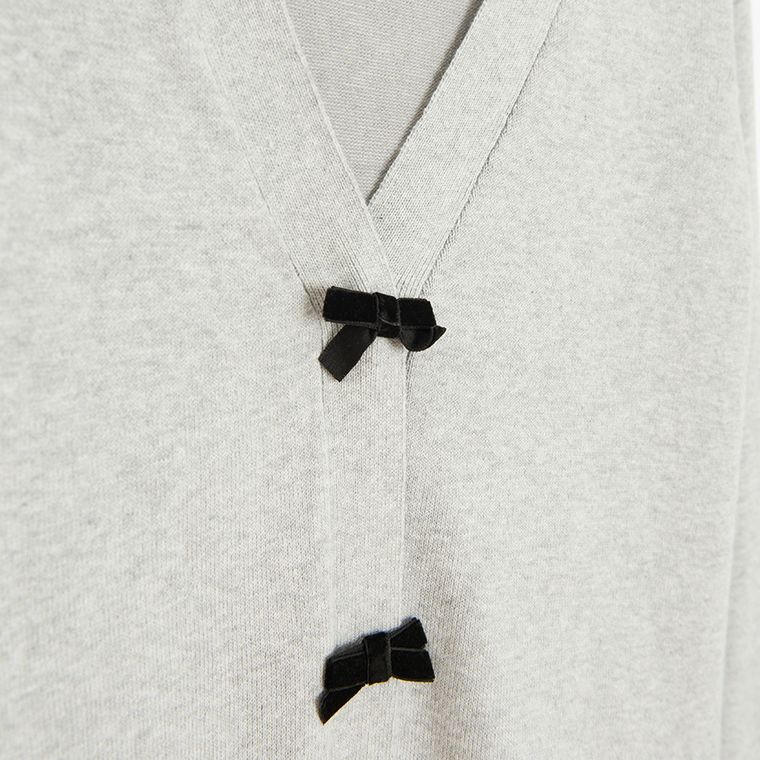 Cool Club, Sweter dziewczęcy, rozpinany, oversize, szary