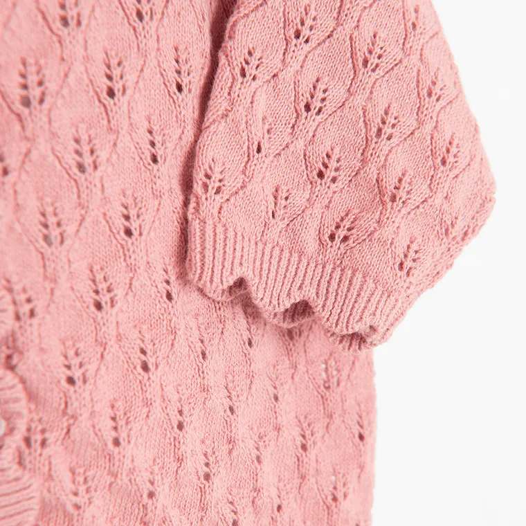 Cool Club, Sweter dziewczęcy, rozpinany, różowy
