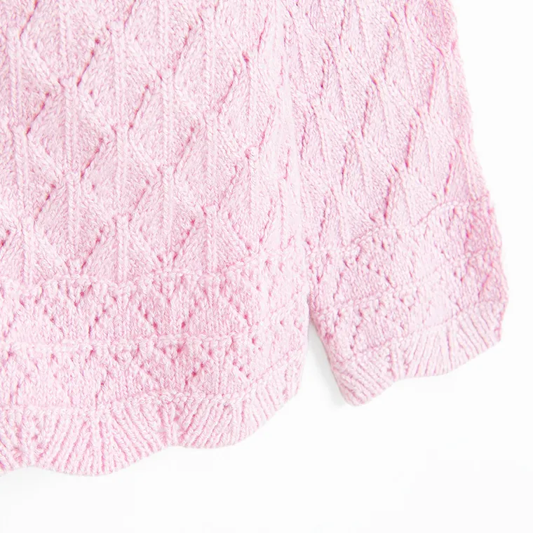 Cool Club, Sweter dziewczęcy, rozpinany, różowy