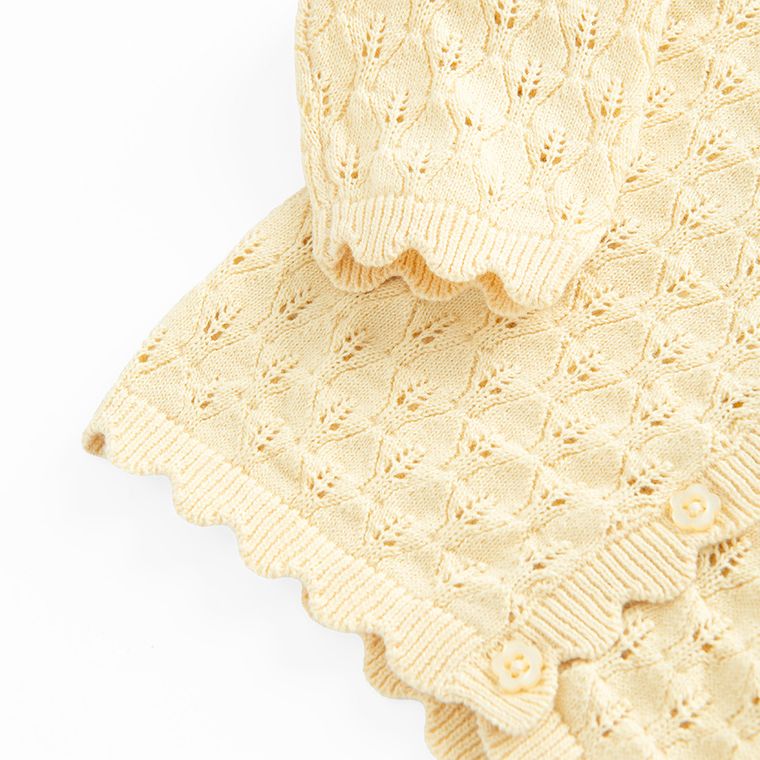 Cool Club, Sweter dziewczęcy, rozpinany, żółty