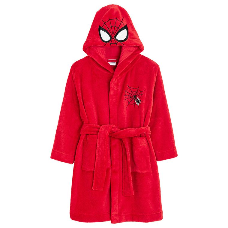 Cool Club, Szlafrok chłopięcy z kapturem, czerwony, Spider-Man