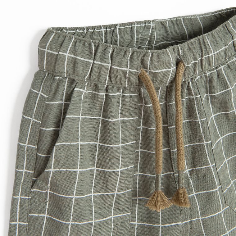 Cool Club, Szorty chłopięce, z lnem, khaki