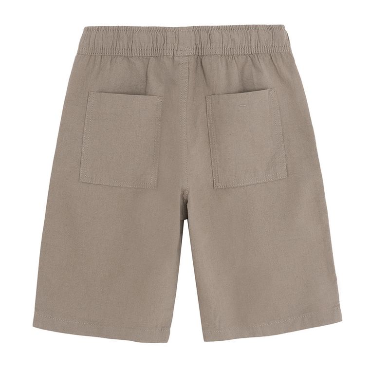 Cool Club, Szorty chłopięce z lnem, relaxed, brązowe