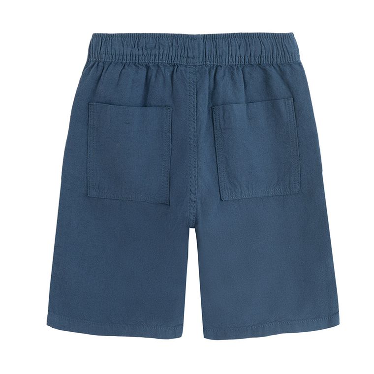 Cool Club, Szorty chłopięce z lnem, relaxed, granatowe