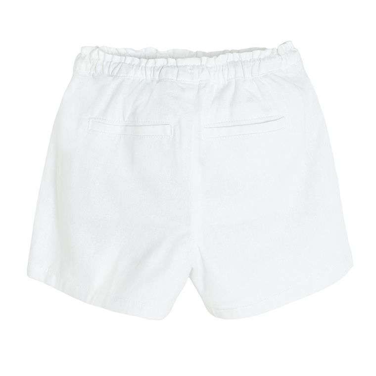 Cool Club, Szorty dziewczęce z lnem, białe